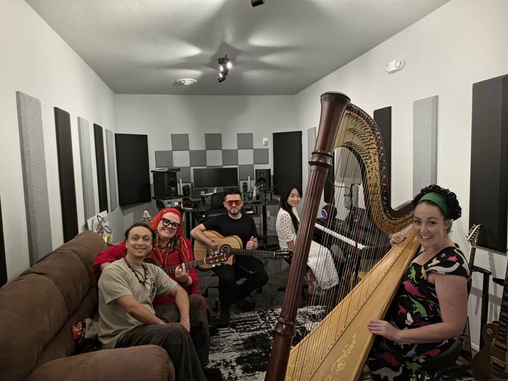 String and ensemble session in the studio
